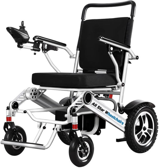 All Star Wheelchairs - Electric Wheelchair | Foldable & Lightweight Motorized Wheel Chair for Adults, Seniors & Elderly | Portable 20+ Mile Range, 4 MPH - 300lb Capacity | Collapsible for Easy Travel